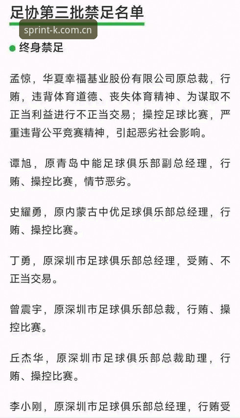 揭秘足协第三批禁足名单：65人受罚背后的足球黑暗真相